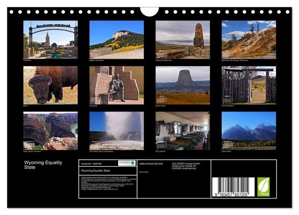 Produktbild: Wyoming Equality State (Wandkalender 2026 DIN A4 quer), CALVENDO Monatskalender