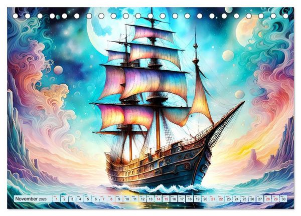 Produktbild: Sail of eternity (Desk Calendar 2026 DIN A5 landscape), CALVENDO 12 Month DeskCalendar