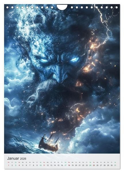 Produktbild: Nordische Mythologie (Wandkalender 2026 DIN A4 hoch), CALVENDO Monatskalender