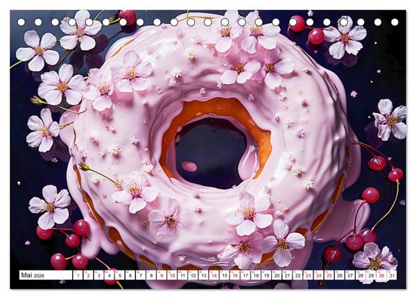 Produktbild: Bunte Donut-Tr&auml;ume - Himmlischer Geschmack aus Krapfenteig (Tischkalender 2026 DIN A5 quer), CALVENDO Monatskalender