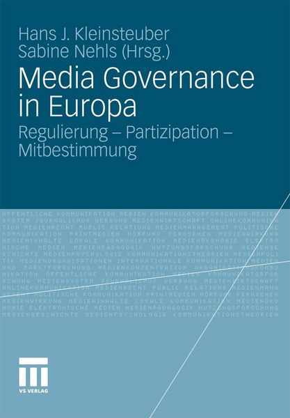 Produktbild: Media Governance in Europa
