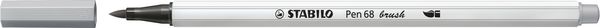 Produktbild: STABILO Premium-Filzstift mit Pinselspitze f&uuml;r variable Strichst&auml;rken -   Pen 68 brush - Einzelstift - mittelgrau
