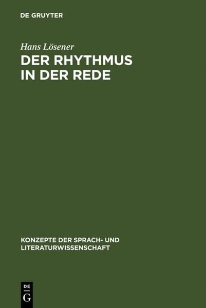 Produktbild: Der Rhythmus in der Rede
