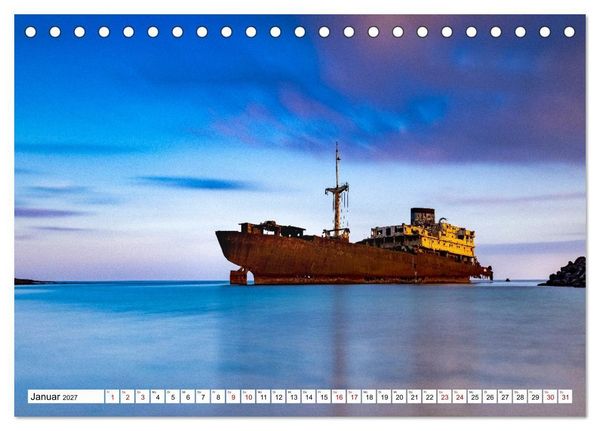 Produktbild: Lanzarote - Zwischen Asche und Atlantik (Tischkalender 2027 DIN A5 quer), CALVENDO Monatskalender