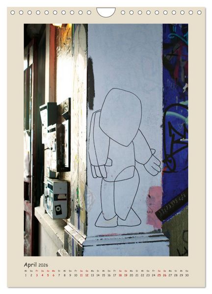 Produktbild: Berlin Love Streetart (Wandkalender 2026 DIN A4 hoch), CALVENDO Monatskalender