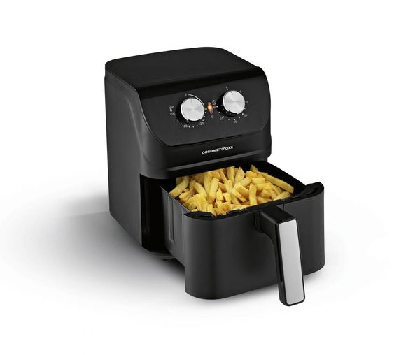 Produktbild: GourmetMaxx 14578 Hei&szlig;luft-Fritteuse 4l 1400W Cool-Touch-Geh&auml;use Schwarz
