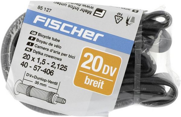 Produktbild: FISCHER FAHRRAD 85127 Fahrradschlauch 20 Zoll Dunlopventil (DV)