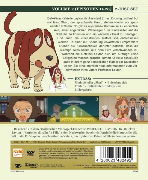 Produktbild: Detektei Layton - Katrielles r&auml;tselhafte F&auml;lle: Volume 2 [2 DVDs]