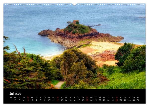 Produktbild: Jersey & Guernsey - britische Kanalinseln (hochwertiger Premium Wandkalender 2026 DIN A2 quer), Kunstdruck in Hochglanz