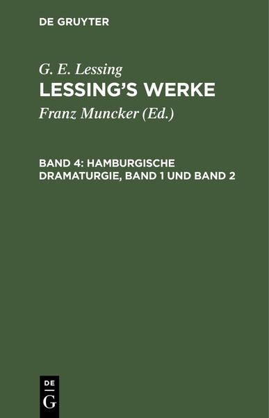 Produktbild: Hamburgische Dramaturgie, Band 1 und Band 2