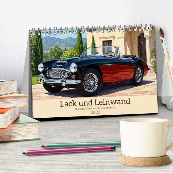 Produktbild: Lack und Leinwand (Tischkalender 2026 DIN A5 quer), CALVENDO Monatskalender