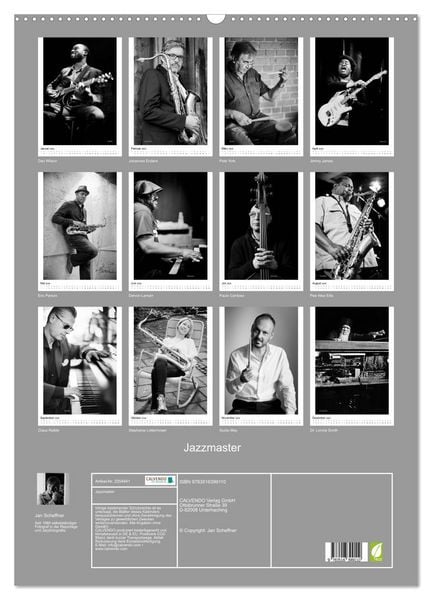 Produktbild: Jazzmaster (Wandkalender 2026 DIN A2 hoch), CALVENDO Monatskalender