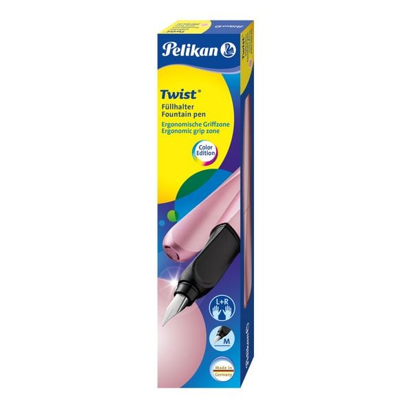 Produktbild: Pelikan F&uuml;ller Twist Girly Rose Feder M, Rechts- und Linksh&auml;nder