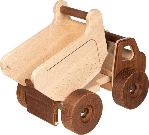 Produktbild: Goki 55882 - Muldenkipper, goki nature, Baufahrzeug, Holz, H&ouml;he: 18 cm