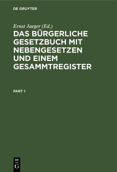 Produktbild: Das B&uuml;rgerliche Gesetzbuch mit Nebengesetzen und einem Gesammtregister