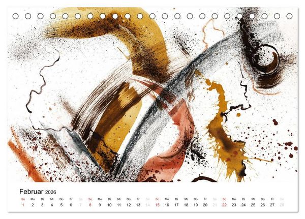 Produktbild: Abstrakte Aquarelle (Tischkalender 2026 DIN A5 quer), CALVENDO Monatskalender