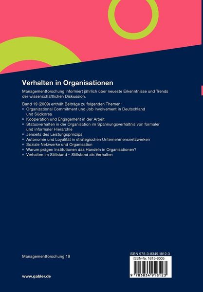 Produktbild: Verhalten in Organisationen