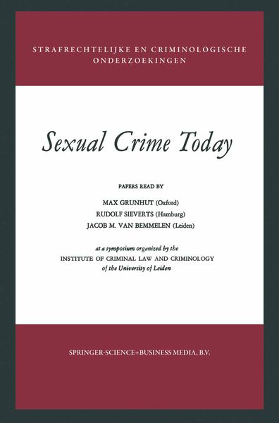Produktbild: Sexual Crime Today