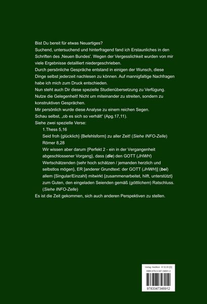Produktbild: Meine Studien&uuml;bersetzung &ndash; Konfessionsunabh&auml;ngige &Uuml;bersetzung 2021