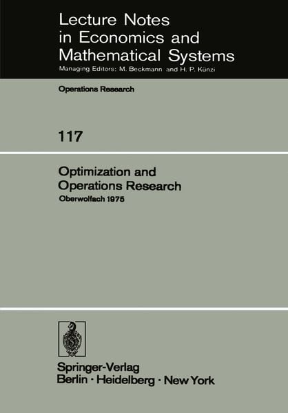 Produktbild: Optimization and Operations Research
