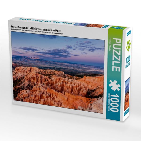 CALVENDO Puzzle Bryce Canyon NP - Blick vom Inspiration Point | 1000 Teile Lege-Größe 64x48cm Foto-Puzzle für glückliche Stunden