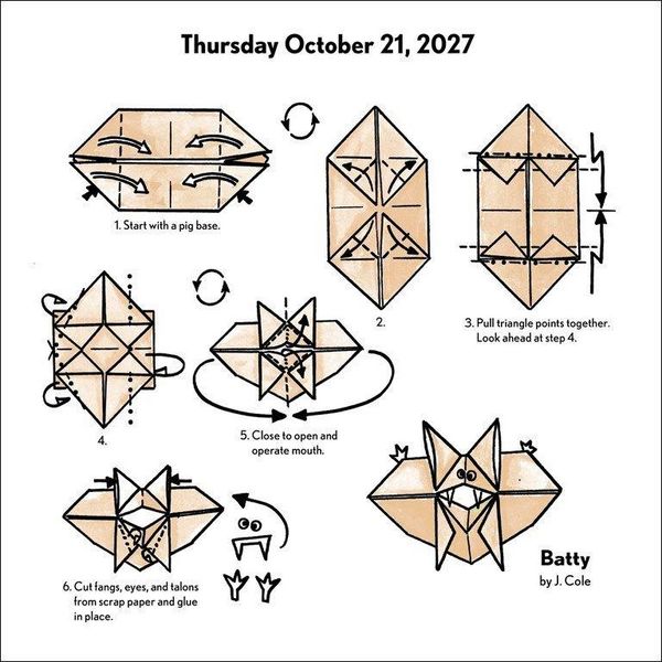 Produktbild: Easy Origami Fold-a-Day &ndash; Origami-Faltvorlage f&uuml;r jeden Tag 2027