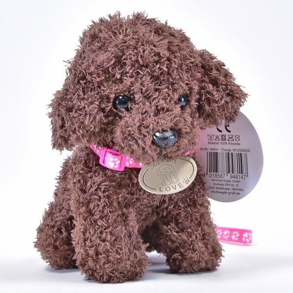 Produktbild: Pl&uuml;schHund Pudel braun Paloma mit Leine