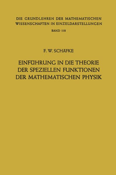 Produktbild: Einf&uuml;hrung in die Theorie der Speziellen Funktionen der Mathematischen Physik
