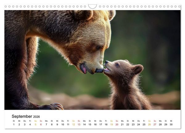 Produktbild: Tierm&uuml;tter - die sanfte Seite der Wildnis (Wandkalender 2026 DIN A3 quer), CALVENDO Monatskalender