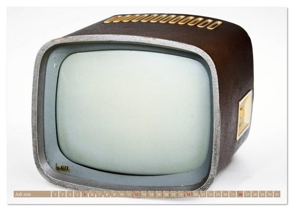 Produktbild: Fernseher der 1950er bis 70er Jahre: In die R&ouml;hre geguckt (Tischkalender 2026 DIN A5 quer), CALVENDO Monatskalender