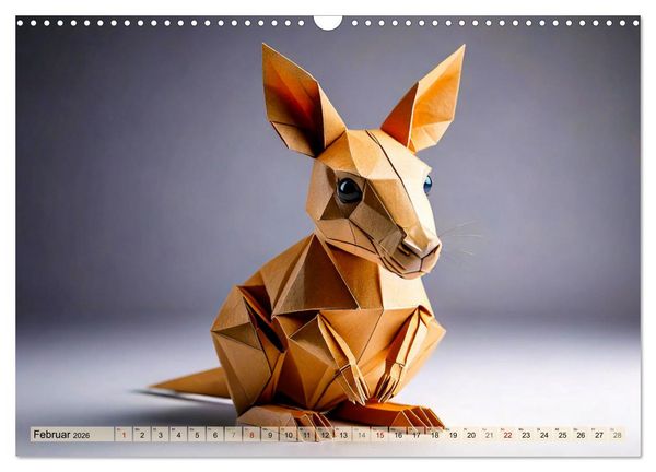 Produktbild: Wilde Origami Tiere (Wandkalender 2026 DIN A3 quer), CALVENDO Monatskalender