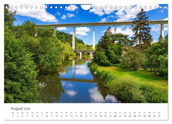 Produktbild: Rennsteig - Weitwanderweg (Wandkalender 2026 DIN A4 quer), CALVENDO Monatskalender