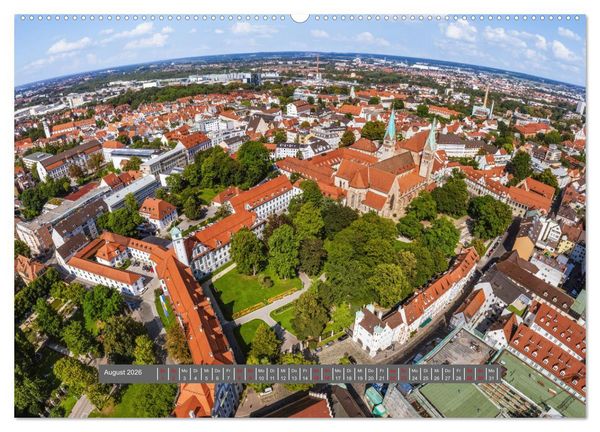 Produktbild: Meine Heimat von oben - Luftbilder von Augsburg (hochwertiger Premium Wandkalender 2026 DIN A2 quer), Kunstdruck in Hochglanz