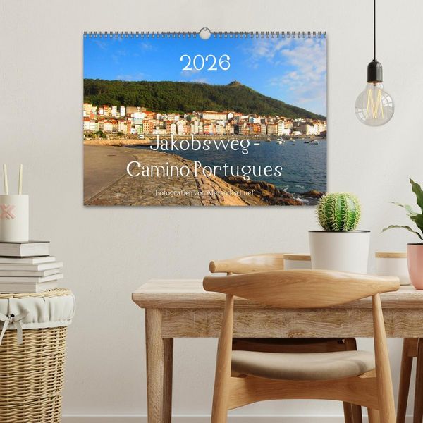 Produktbild: Jakobsweg - Camino Portugues (Wandkalender 2026 DIN A3 quer), CALVENDO Monatskalender
