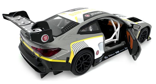 Produktbild: BMW M4 GT3 Diecast 1:24 grau inkl. Knopfzellen