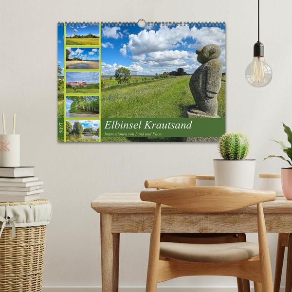Produktbild: Elbinsel Krautsand - Impressionen von Land und Fluss (Wandkalender 2027 DIN A3 quer), CALVENDO Monatskalender