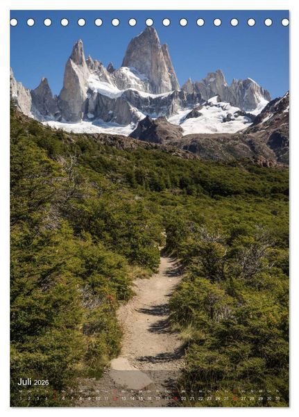 Produktbild: Majest&auml;tische Berge Cerro Fitzroy Patagonien (Tischkalender 2026 DIN A5 hoch), CALVENDO Monatskalender