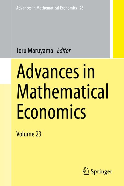 Produktbild: Advances in Mathematical Economics