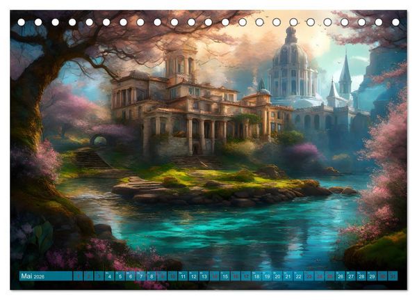 Produktbild: Visionen aus Atlantis (Tischkalender 2026 DIN A5 quer), CALVENDO Monatskalender