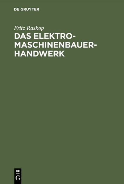 Produktbild: Das Elektromaschinenbauer-Handwerk
