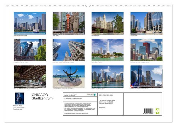 Produktbild: CHICAGO Stadtzentrum (Wandkalender 2026 DIN A2 quer), CALVENDO Monatskalender
