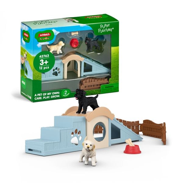 Produktbild: schleich&reg; 42763 Puppy Playtime, Abenteuerzeit f&uuml;r Welpen