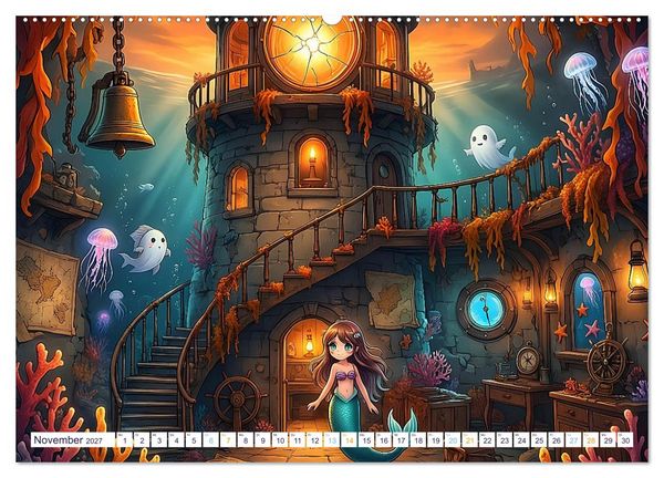 Produktbild: Die kleine Meeresentdeckerin (Wandkalender 2027 DIN A2 quer), CALVENDO Monatskalender