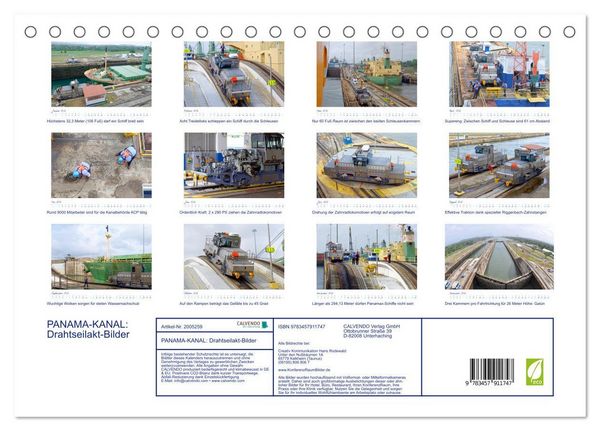 Produktbild: PANAMA-KANAL: Drahtseilakt-Bilder (Tischkalender 2026 DIN A5 quer), CALVENDO Monatskalender
