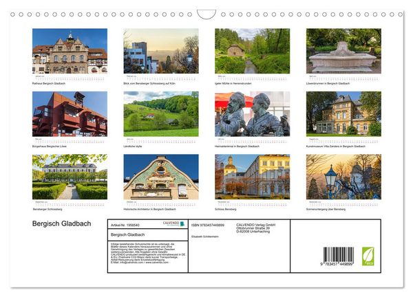 Produktbild: Bergisch Gladbach (Wandkalender 2026 DIN A3 quer), CALVENDO Monatskalender