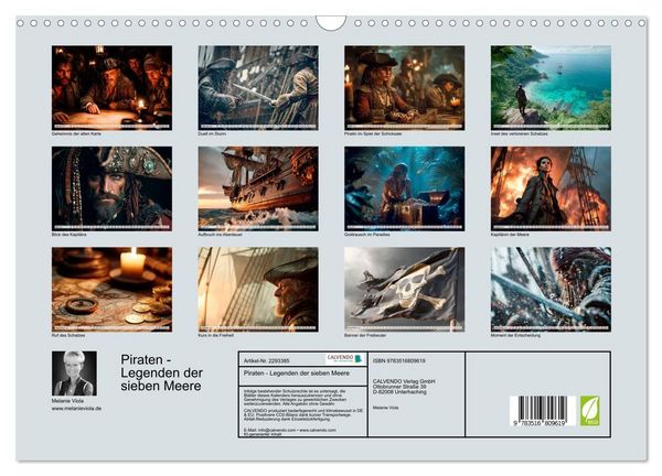 Produktbild: Piraten - Legenden der sieben Meere (Wandkalender 2027 DIN A3 quer), CALVENDO Monatskalender