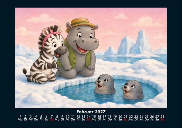 Produktbild: Zara & Sash in der Polarwelt 2027 Fotokalender DIN A4