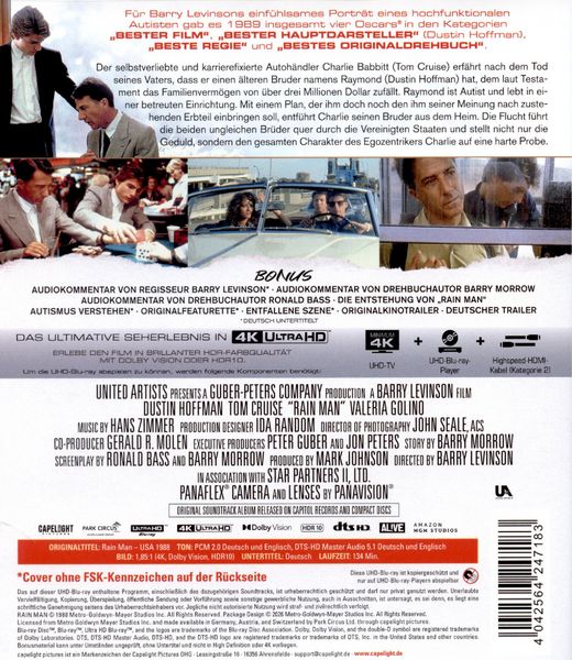 Produktbild: Rain Man (UHD-Blu-ray)