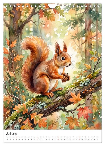 Produktbild: Begegnungen im Wald (Wandkalender 2027 DIN A4 hoch), CALVENDO Monatskalender