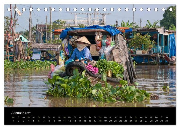 Produktbild: Das Mekong-Delta (Tischkalender 2026 DIN A5 quer), CALVENDO Monatskalender